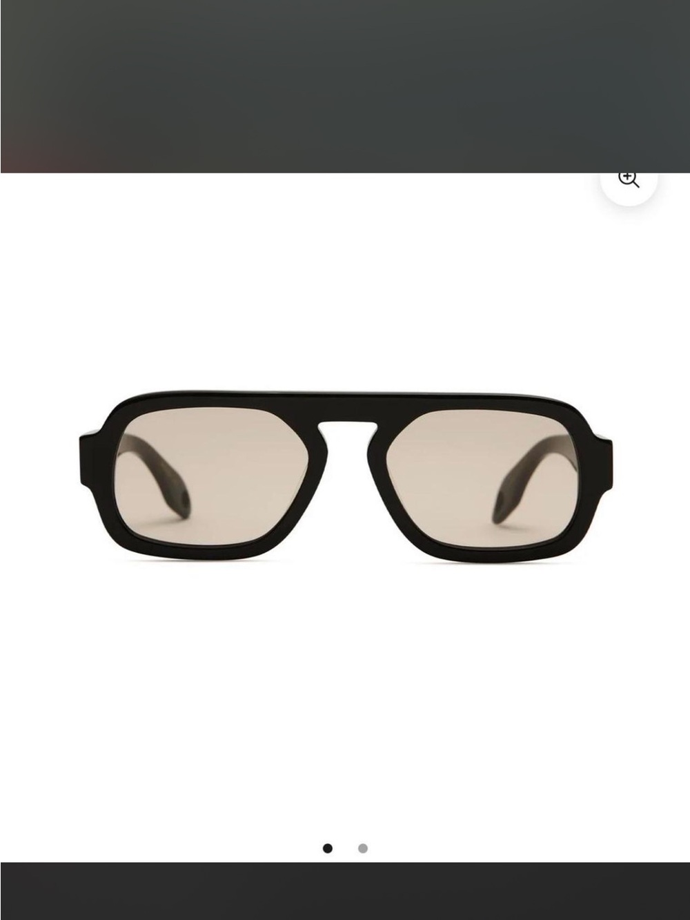 ELISA JOHNSON JANE MINI IN GLOSS BLACK SUNGLASSES